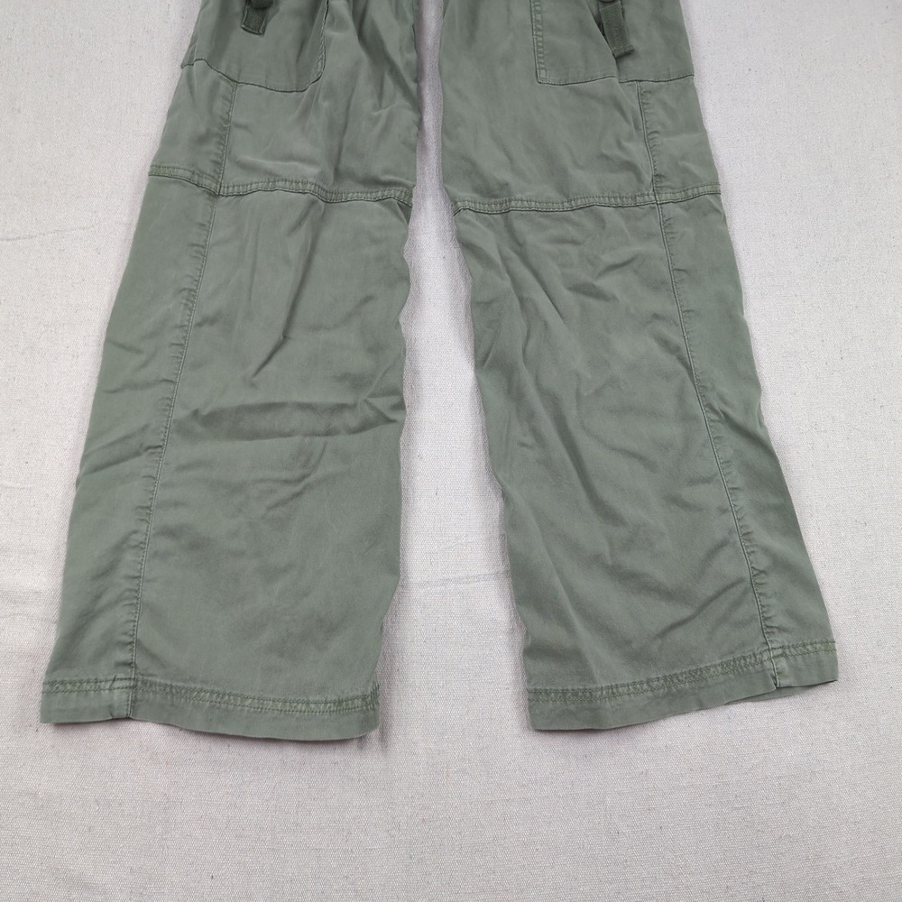 American Eagle Pants Womens 0 Khaki Green Super High Rise Baggy Wide Leg Cargo - Picture 3 of 16